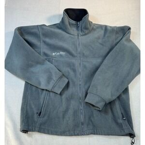 Columbia Core Jacket Small Mens Full Zip Gray‎ Fleece Mock Pockets